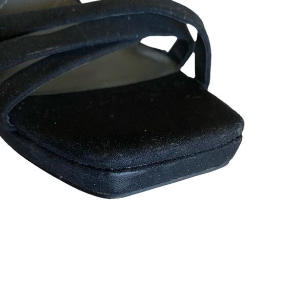 NEW Franco Sarto Damalis Platform Sandals Size 6.5 Heels in Black Galaxy Sparkle - Picture 16 of 16